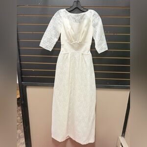 Vintage Emma Domb Ivory Lace Dress